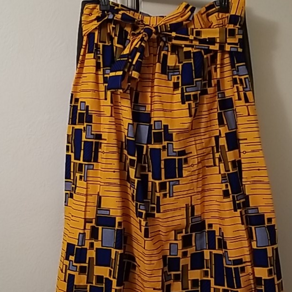African print maxi skirt